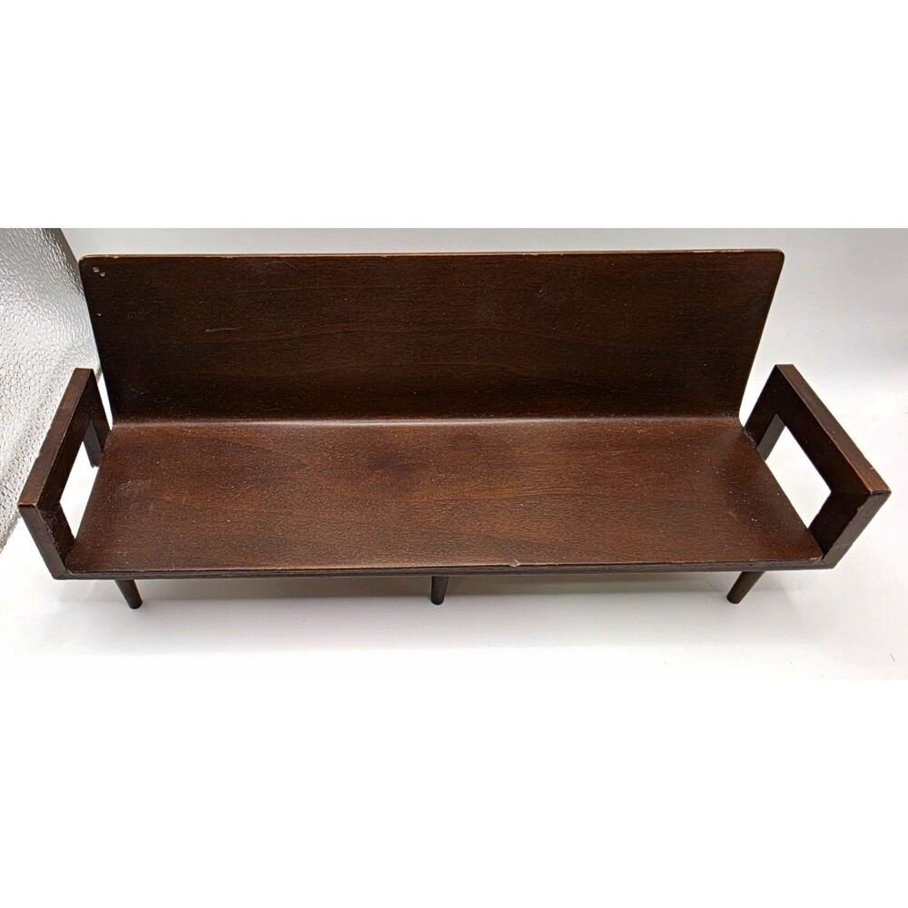 Vintage 1950s Mattel Japan MCM Wooden Dollhouse Sofa Couch Miniature Furniture